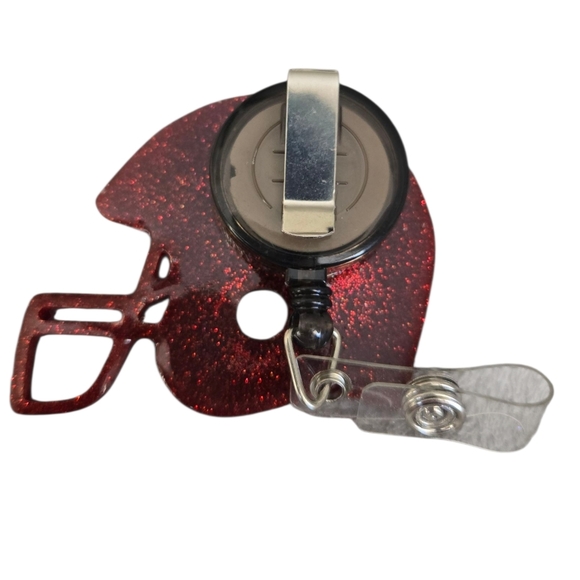 AZ Cardinals Glitter Football Helmet Badge Reel - Picture 2 of 2